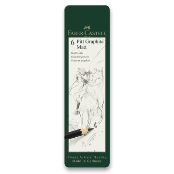 Faber-Castell Grafitni svinčnik Pitt Graphite Matt - komplet 6 kosov