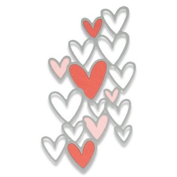 Sizzix Thinlits kovinske šablone za izsekovanje - povezana srca