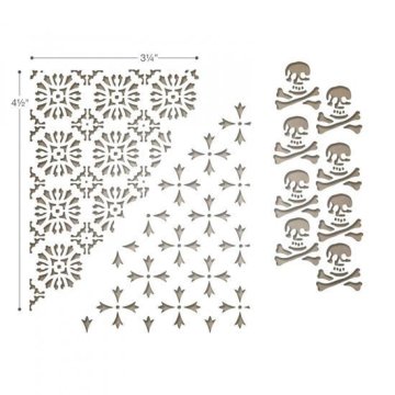 Sizzix Thinlits kovinske šablone - piratska mešanica 3 kosi