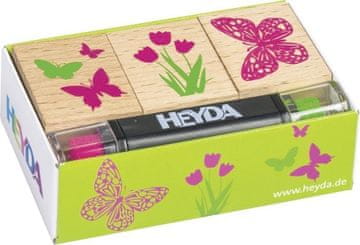 HEYDA Leseni žigi z blazinico - pomlad 3 kosi