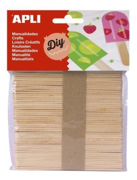 Apli paličice za popsicle 114 x 10 x 2 mm - naravne 50 kosov