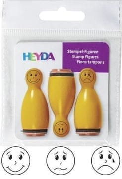 HEYDA Leseni žigi skittles smeški - rumeni 3 kosi