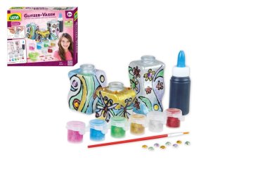 LENA Ustvarjalni set Peneče vaze - slikanje na steklo z dodatki