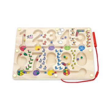 Viga Leseni magnetni labirint Številke