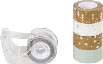 HEYDA Komplet lepilnih trakov - natur, srebrna