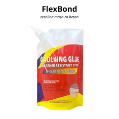 Smania Tesnilna masa za beton FlexBond (250 ml) | Popravilo razpok v betonu | Vodoodporna masa za beton | Tesnilo za zunanje površine