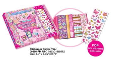 Alltoys Komplet kart in nalepk metulji