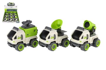 Teddies Vesoljski avtomobil iz plastike 7x10cm na vztrajniku 3 vrste