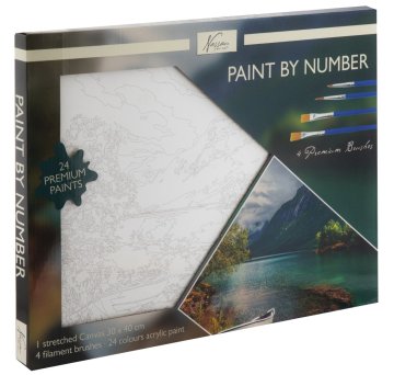 Grafix Slikanje po številkah na platnu Pokrajina 30x40 cm