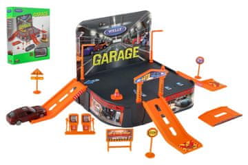 Welly garaža + Porsche kovinski/plastični avtomobil