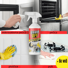 Smania Univerzalni razmaščevalec GreaseOFF (500 ml) | Odstranjevalec maščobe | Čistilo za kuhinjske površine