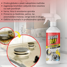 Smania Univerzalni razmaščevalec GreaseOFF (500 ml) | Odstranjevalec maščobe | Čistilo za kuhinjske površine