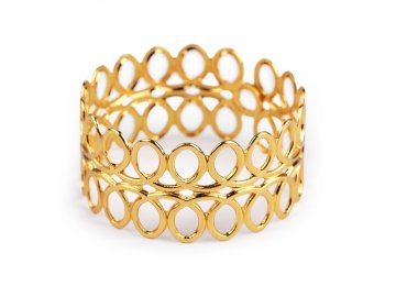 Kovinski obroček za prtičke - zlat (10 kosov)