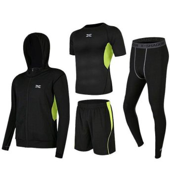 Merco Runner 4M fitnes set zelena oblačila velikost S