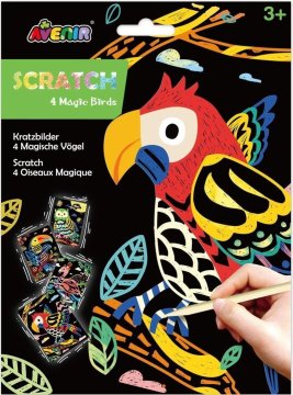 AVENIR Slike za praskanje 4 kosi - Ptice