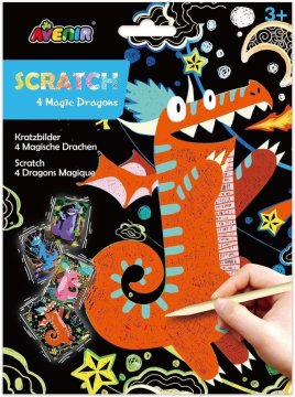 AVENIR Slike za praskanje 4 kosi - Dragon