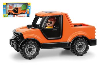 LENA Avto Truckies Pick-up plastika 19cm s figurico v škatli 24m+