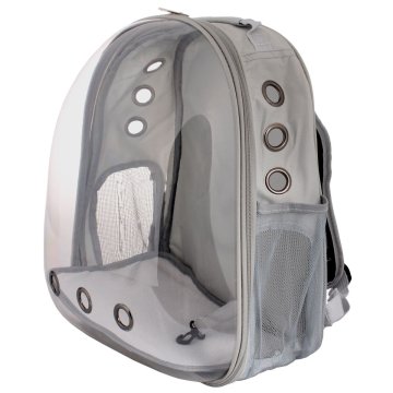 Merco Petbag Prozoren nahrbtnik za hišne ljubljenčke siv paket 1 kos