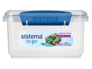Sistema Škatla za prigrizke z jedilnim priborom To Go Lunch Plus 1,2 l, modra