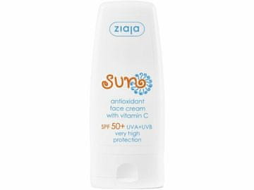 Ziaja Antioksidativna krema za sončenje z vitaminom C SPF 50+ (krema za obraz) 50 ml