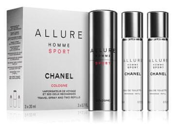 Chanel Allure Homme Sport Cologne - EDC 20 ml (steklenička za ponovno polnjenje) + polnilo 2 x 20 ml