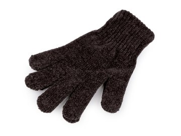 Ženske / dekliške rokavice iz ženilje - temno rjave