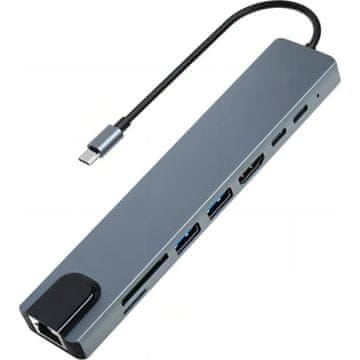Aligator USB-C/Hub 8v1 Priključna postaja