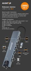 Aligator USB-C/Hub 8v1 Priključna postaja