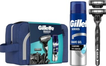 Gillette Darilni set za britje z ogljem Mach3