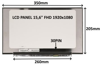 Sil LCD PANEL 15,6" FHD 1920x1080 30PIN MATTE IPS / BREZ OBLIKE