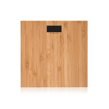 Osebna tehtnica 150kg digitalna PU-005WN kaljeno steklo, dekor svetlega lesa