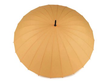 Ženski čarobni dežnik s cvetjem - temna smetana