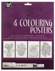 Pobarvanka 4 slike + 10 barvic A4