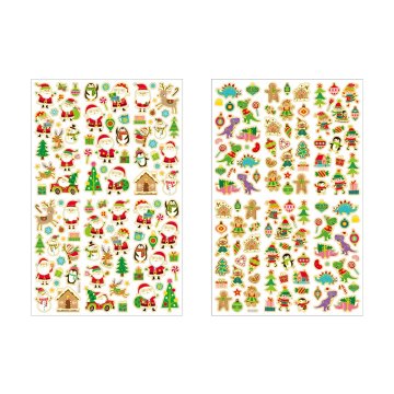 Alltoys Božične nalepke z zlatim robom