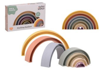 Johntoy Mavrična sestavljanka Happy World bio plastika