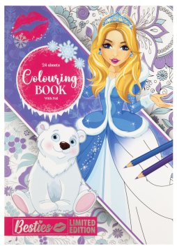 Knjiga pobarvank iz folije Besties