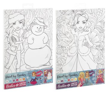 Slikanje po številkah na platnu Besties