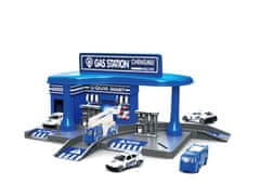 Alltoys Policijska bencinska črpalka + 2 avtomobila
