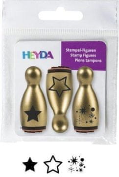 HEYDA Leseni žigi keglji - zvezde