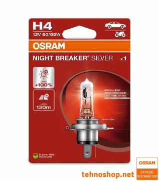 Osram ŽARNICA HALOGEN H4 64193NBS-1BL NIGHT BREAKER SILVER 60/55W P43t 1BL