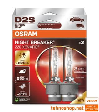 Osram ŽARNICA XENON D2S 66240XN2-2HB XENARC NIGHT BREAKER 220 35W P32d-2 2HB