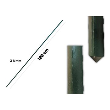 Vrtna palica, prevlečena s plastiko, 120 cm x 8 mm, Garden SB