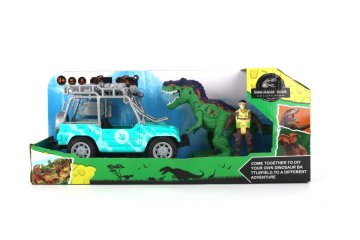 Alltoys Komplet dinozavrov z avtomobilom