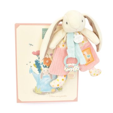 DouDou ET Compagnie Doudou Darilni set Igrača z držalom za dudo Zajček Ciboulette 19 cm