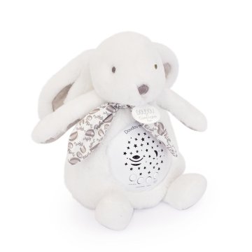 DouDou ET Compagnie Doudou Igralna škatla s projekcijo Rabbit bela