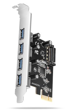 AXAGON PCIe krmilnik za 4x USB Type-A / USB 5Gbps / PCEU-430RS / SP / Renesasov čip