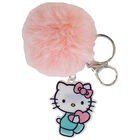 Alltoys Obesek za ključe Hello Kitty s krznenim pompom