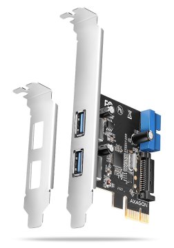 AXAGON PCIe krmilnik za 2x USB Type-A / 2x USB notranji / USB 5Gbps / PCEU-232RS / SP & LP / Renesasov čip