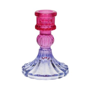 SVEČNIK LIOR 3.5X7.8X15CM ROZA VIJOLIČNA