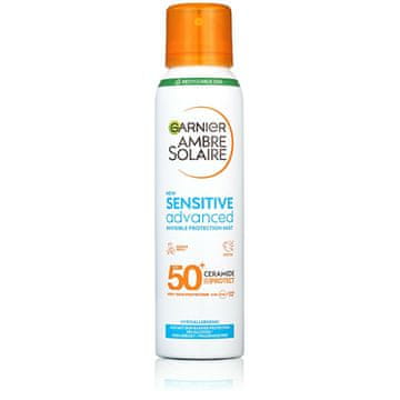 Garnier Zaščitna meglica za občutljivo kožo SPF 50+ Sensitive Advanced (Nevidna zaščitna meglica) 150 ml